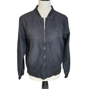 Ring of‎ Fire Men's Black Bomber Jacket Size Cotton Blend